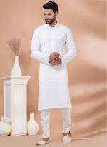 Embroidery Georgette White Traditional Wear Weaving Kurta Pajama